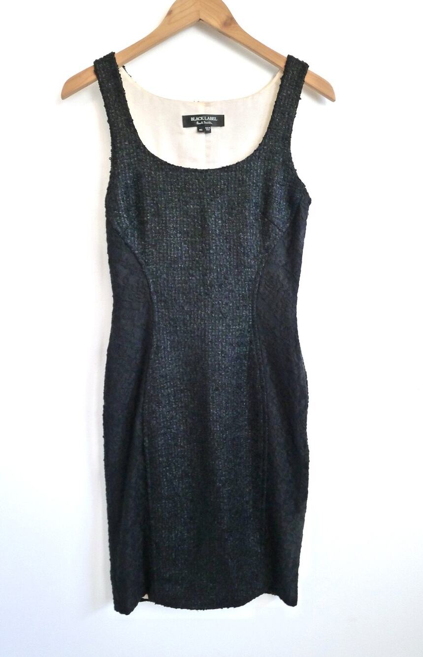 PAUL SMITH BLACK LABEL Mohair Wool Boucle Bodycon Dress Italy YOOX 40 2 4 $1050
